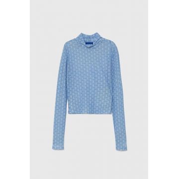 Hugo Blue longsleeve femei, cu turtleneck, 50517699