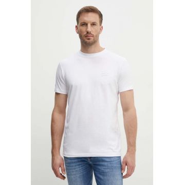 Karl Lagerfeld tricou barbati, culoarea alb, neted, 543221.755403