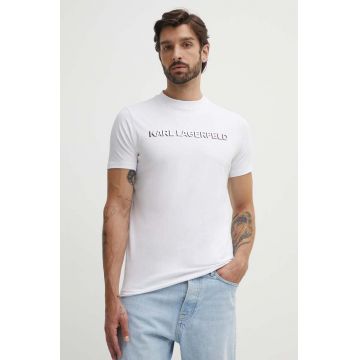 Karl Lagerfeld tricou barbati, culoarea negru, cu imprimeu, 542221.755053