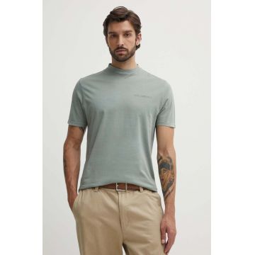 Karl Lagerfeld tricou din bumbac barbati, culoarea verde, cu imprimeu, 542252.755172