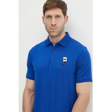 Karl Lagerfeld tricou polo barbati, cu imprimeu, 534221.745022