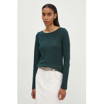 Marc O'Polo longsleeve din bumbac culoarea verde, 406226152199