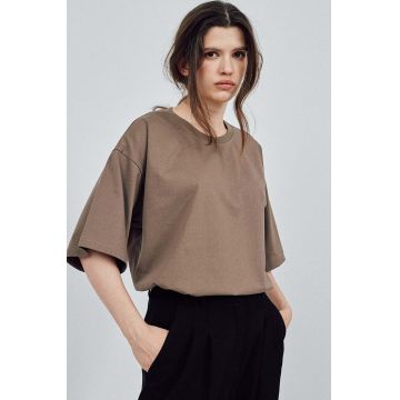 MUUV. tricou din bumbac READY TO WEAR culoarea bej