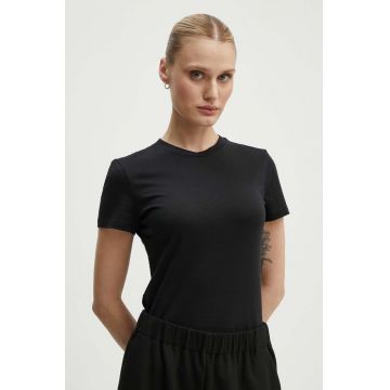 Theory tricou din bumbac femei, culoarea negru, L1024521