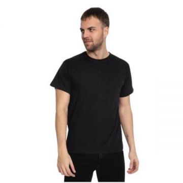 Tricou barbati, imprimeu simplu - fara model, Negru, 2XL