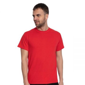 Tricou barbati, imprimeu simplu - fara model, Rosu, 2XL