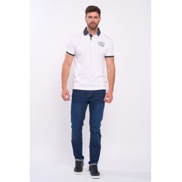 Tricou polo cu aspect pique