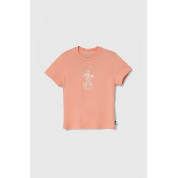 Vans tricou de bumbac pentru copii GR CRAZY EDDY culoarea roz, VN000K94D471