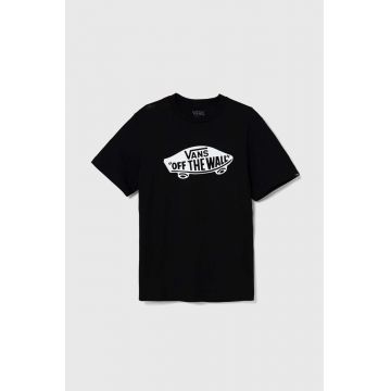 Vans tricou de bumbac pentru copii STYLE 76 culoarea negru, cu imprimeu, VN000IVEBLK1