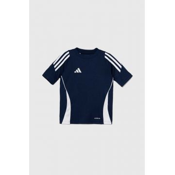 adidas Performance tricou copii TIRO24SYY culoarea albastru marin, cu imprimeu, IS1029