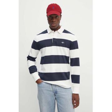 Gant longsleeve din bumbac culoarea albastru marin, modelator, 2005111