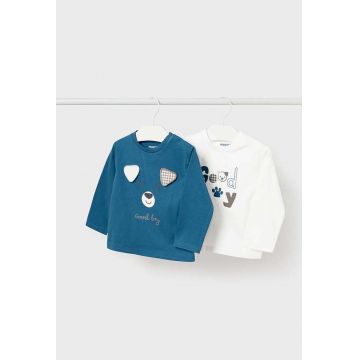 Mayoral longsleeve din bumbac pentru bebeluși 2-pack cu imprimeu, 2044