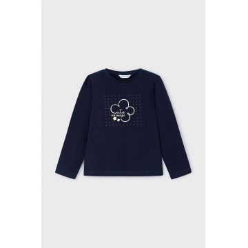 Mayoral longsleeve din bumbac pentru copii culoarea albastru marin, 178