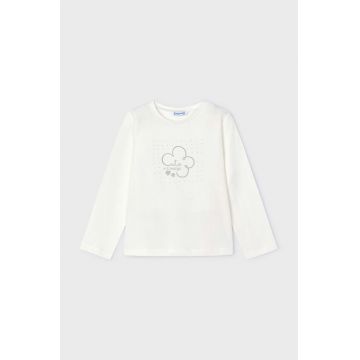 Mayoral longsleeve din bumbac pentru copii culoarea bej, 178