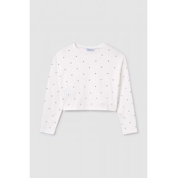 Mayoral longsleeve din bumbac pentru copii culoarea bej, 7094