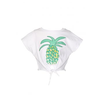 Tricou cu ananas brodat