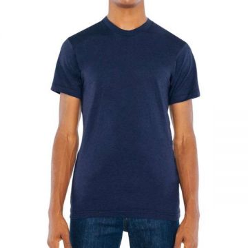 Tricou cu decolteu rotund, la baza gatului, bleumarin, M