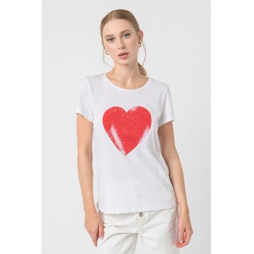 Tricou de bumbac organic cu inima Nanna