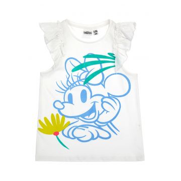 Tricou din bumbac cu imprimeu cu Minnie Mouse