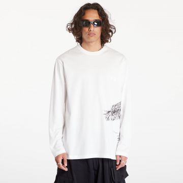 Tricou Y-3 Graphic Long Sleeve Tee UNISEX Core White