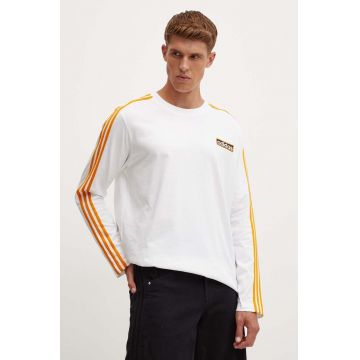 adidas Originals longsleeve din bumbac 0 culoarea alb, cu imprimeu, IW5808