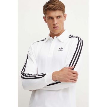 adidas Originals longsleeve din bumbac culoarea alb, modelator, IZ2459