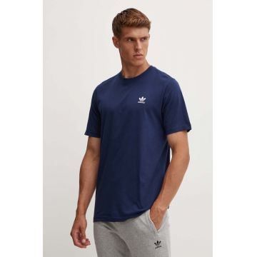 adidas Originals tricou din bumbac barbati, culoarea albastru marin, neted, IZ2097