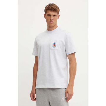 adidas Originals tricou din bumbac barbati, culoarea gri, melanj, IZ2552