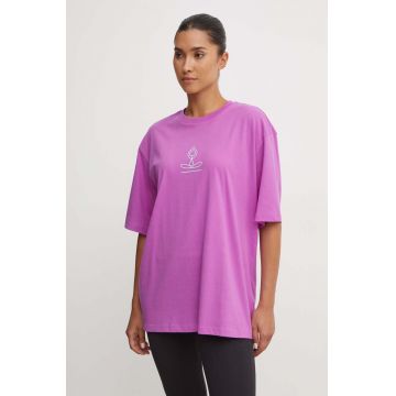 adidas Performance tricou Yoga femei, culoarea violet, IW0130