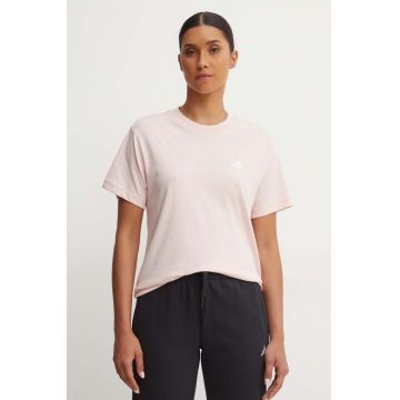 adidas tricou din bumbac Essentials femei, culoarea roz, JH3694