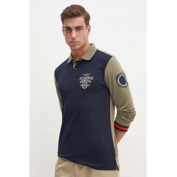 Aeronautica Militare longsleeve barbati, culoarea verde, modelator, PO1801P173