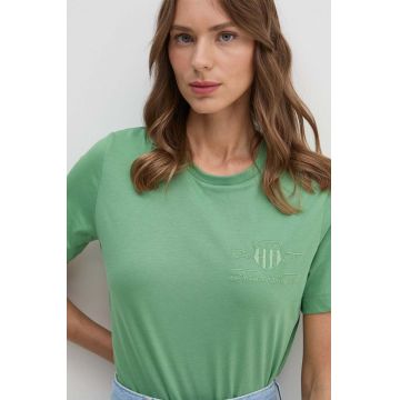 Gant tricou din bumbac culoarea verde