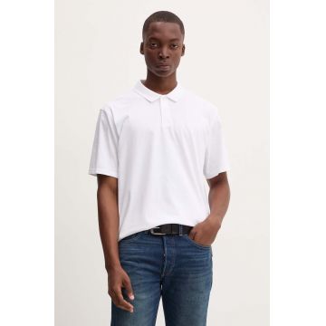 Levi's polo de bumbac culoarea alb, neted, A6735