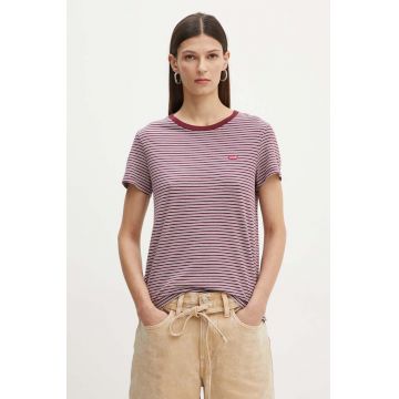 Levi's tricou din bumbac femei, culoarea rosu