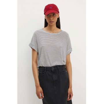 Marc O'Polo tricou DENIM femei, culoarea negru, 5000000080