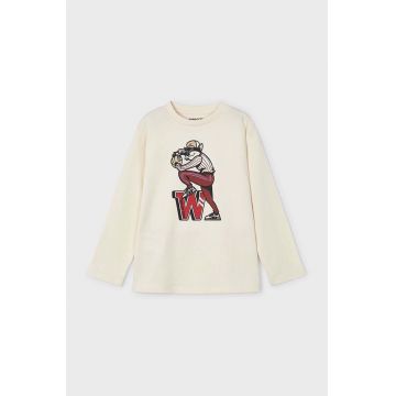 Mayoral longsleeve din bumbac pentru copii culoarea rosu, cu imprimeu, 4042