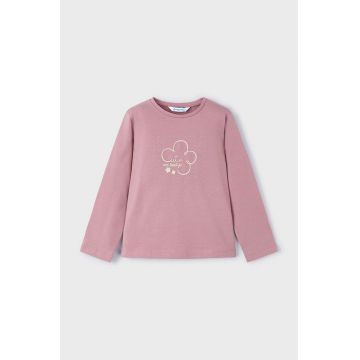 Mayoral longsleeve din bumbac pentru copii culoarea roz, 178