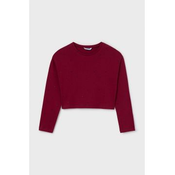 Mayoral longsleeve din bumbac pentru copii culoarea violet, 7094