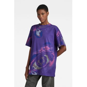 Tricou de bumbac organic cu imprimeu abstract