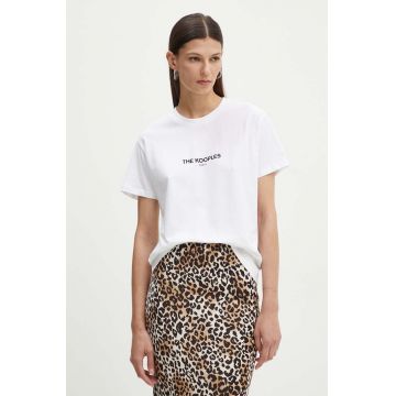 The Kooples tricou din bumbac culoarea alb