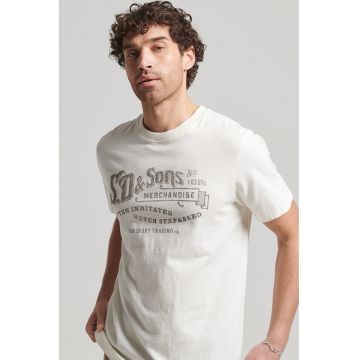 Tricou cu broderie logo Vintage Scripted