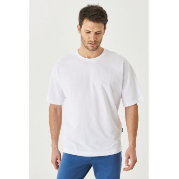 Tricou de bumbac cu maneci cazute