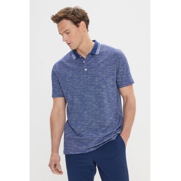 Tricou polo cu detalii contrastante