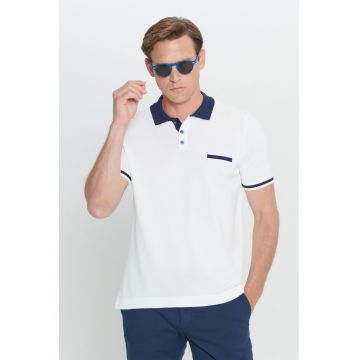 Tricou polo cu detalii contrastante