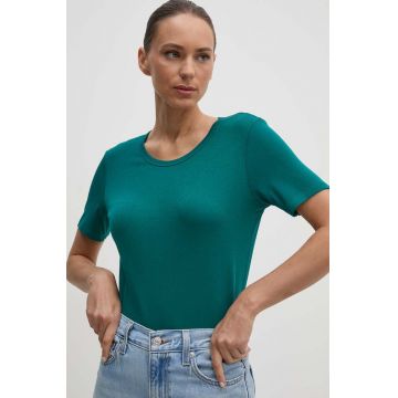 United Colors of Benetton tricou din bumbac femei, culoarea verde