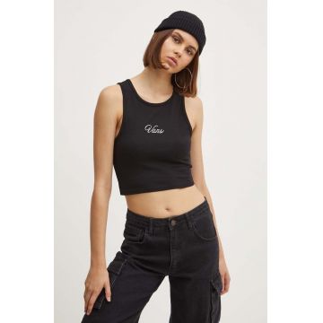 Vans top femei, culoarea negru, VN000HGEBLK1