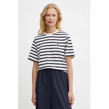 Weekend Max Mara tricou din bumbac femei, culoarea albastru marin, 2425976021600