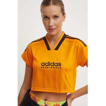 adidas tricou Tiro femei, culoarea portocaliu, IZ2089