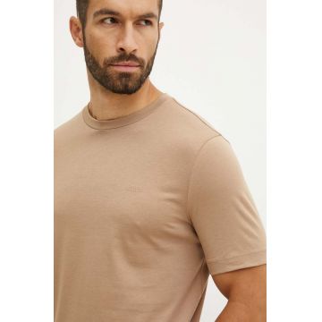 BOSS tricou din bumbac bărbați, culoarea negru, uni, 50468347