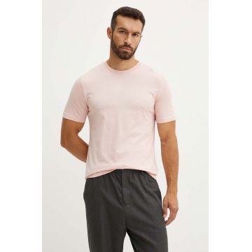 BOSS tricou din bumbac bărbați, culoarea negru, uni, 50468347